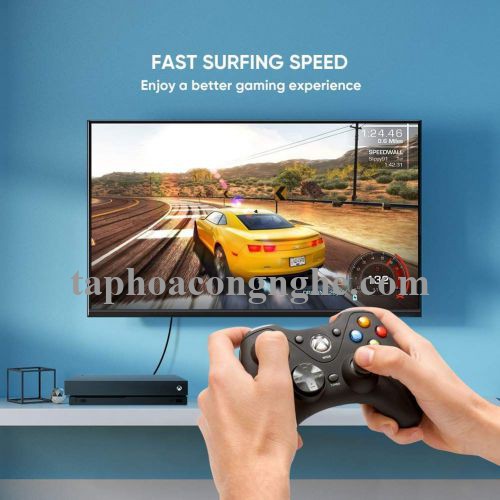 Ugreen 70172 5M CAT8 màu đen 24AWG S/FTP cáp mạng 2000Mhz bọc chống nhiễu NW121 30070172